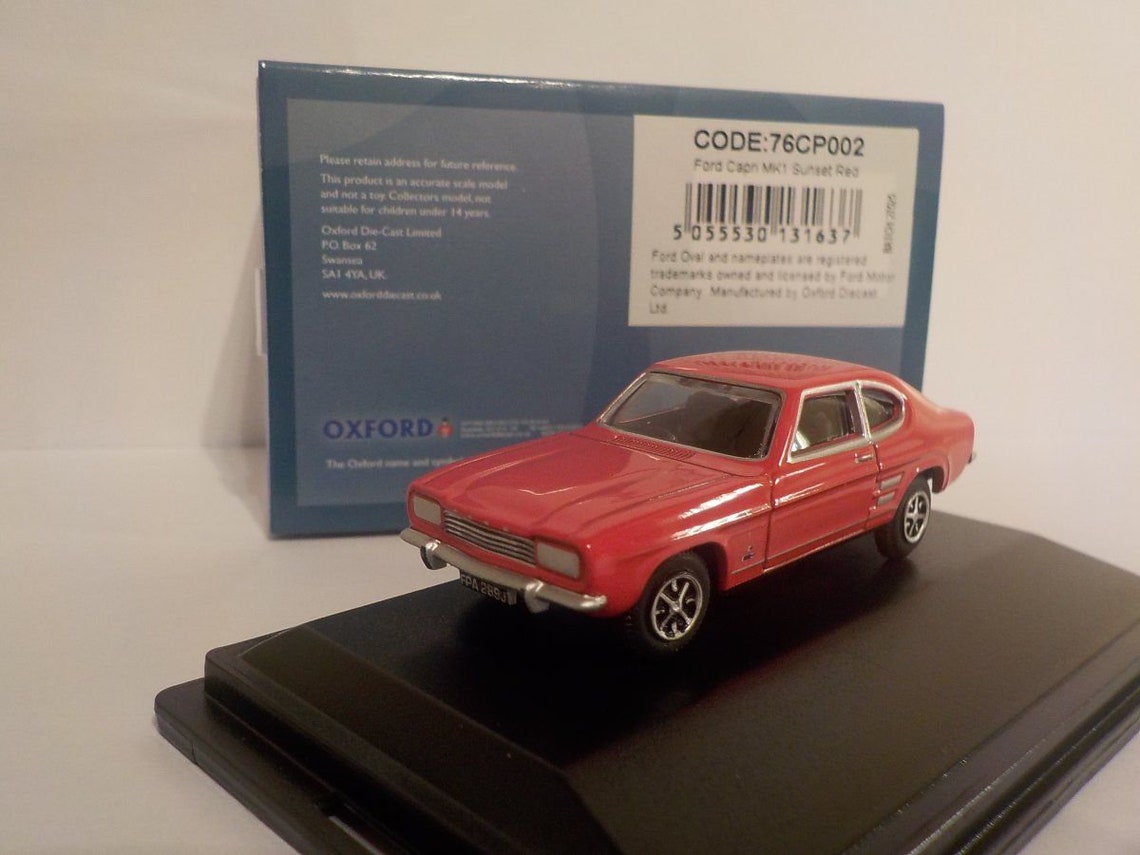 Ford Capri Mk1 Red 1/76 scale Model Car Oxford Diecast. | Etsy