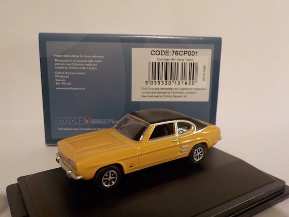 Ford Capri Maize Yellow 1/76 Scale Diorama Model Gift - Etsy