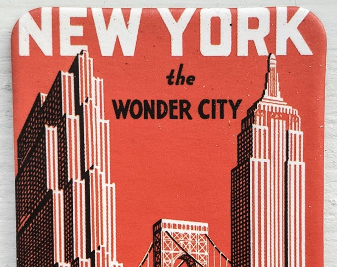 NEW New York Photo Magnétique skyline dans la nuit USA Amérique souvenir