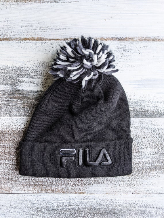 Men's Beanie Winter Vintage Fila Big Logo | Etsy