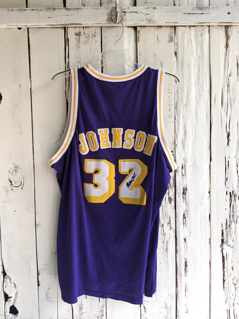 Magic Johnson Jersey 1985 86 Los Angeles Lakers Hardwood | Etsy