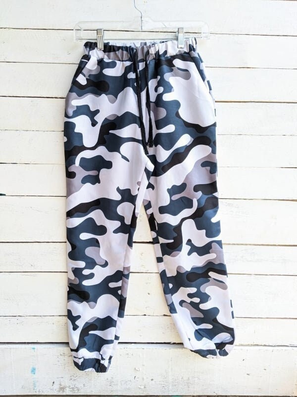 White Gray Camo Utility Military Cargo 