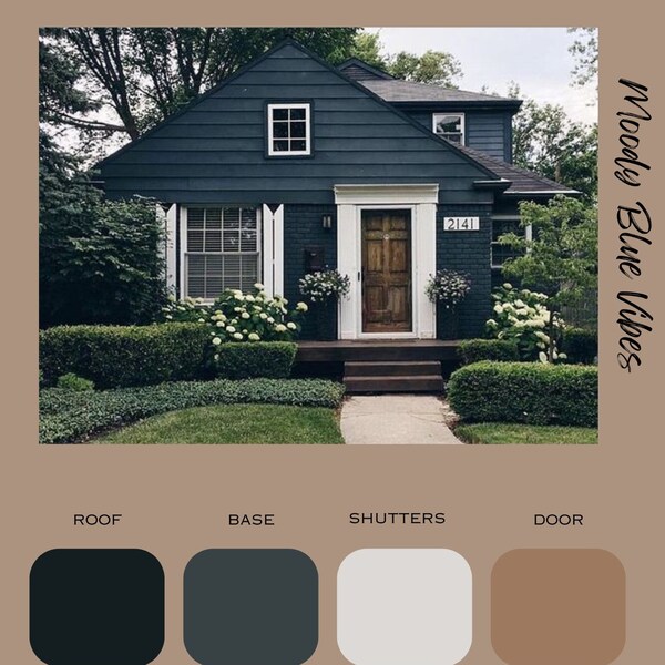 Custom Exterior Paint Color Palette Etsy