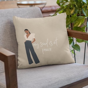 Black Girl Art Dekokissen, Afroamerikanerkissen, dekoratives Kissen, schwarze Mädchenmagie Wohnkultur, Geschenke für Frauen, schwarze Geschäfte