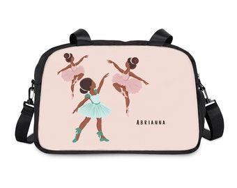 Ballerina bag, Little Black Girl Magic Gym Handbag, Yoga Bag, Workout Bag, Fitness Bag, African American Dancer Bag, Ballet bag