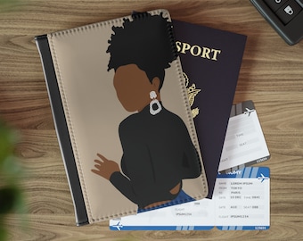 Black Girl Magic Passport Cover Black Girl Travel Accessory Passport holder Black Woman Gift for Goddaughter Latina Afro Centric Gifts