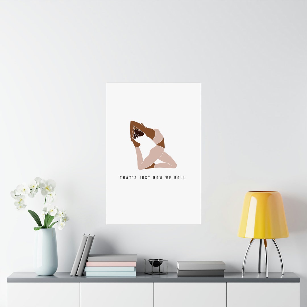 Black Girl Workout Inspiration Pilates Poster Black Women Pilates Gifts