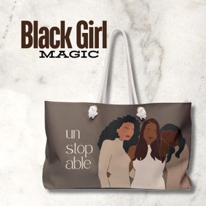 Schwarzes Mädchen Wochenende Tasche Geschenke für schwarze Frauen Erdtöne Wochenendtasche Melanin Reisetasche Nichte Geschenk für Mama College Abschluss Geschenke