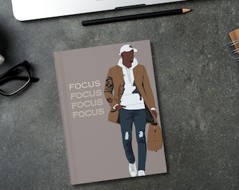Black Man Bookish Gifts for Men Black Excellence Journal Self Care Christian Gifts African American Bible Study Notebook Gift for Husband