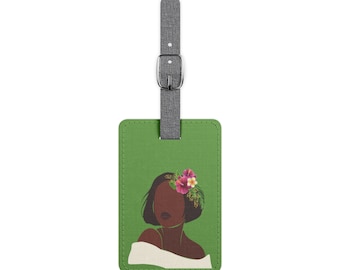 Black Owned Shops Luggage Tag Luggage Tag travel accessories Black woman passport holder and luggage tag