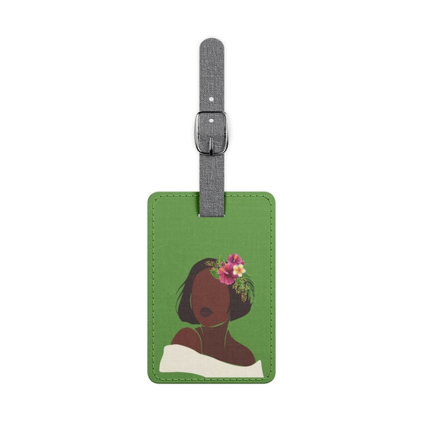 Black Owned Shops Luggage Tag Luggage Tag travel accessories Black woman passport holder and luggage tag