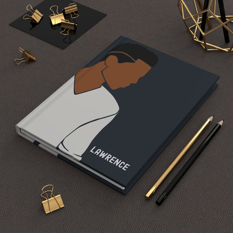 Black man gifts African American journal gifts for Black custom gifts for him Black owned shops blm gift for son Melanin Gift for writers image 1