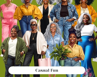 Beautiful Black Girl PNG African American Clipart of Senior Black Women Mature Clipart Grandma Sexy Older Black Woman Fashion Dolls Digital