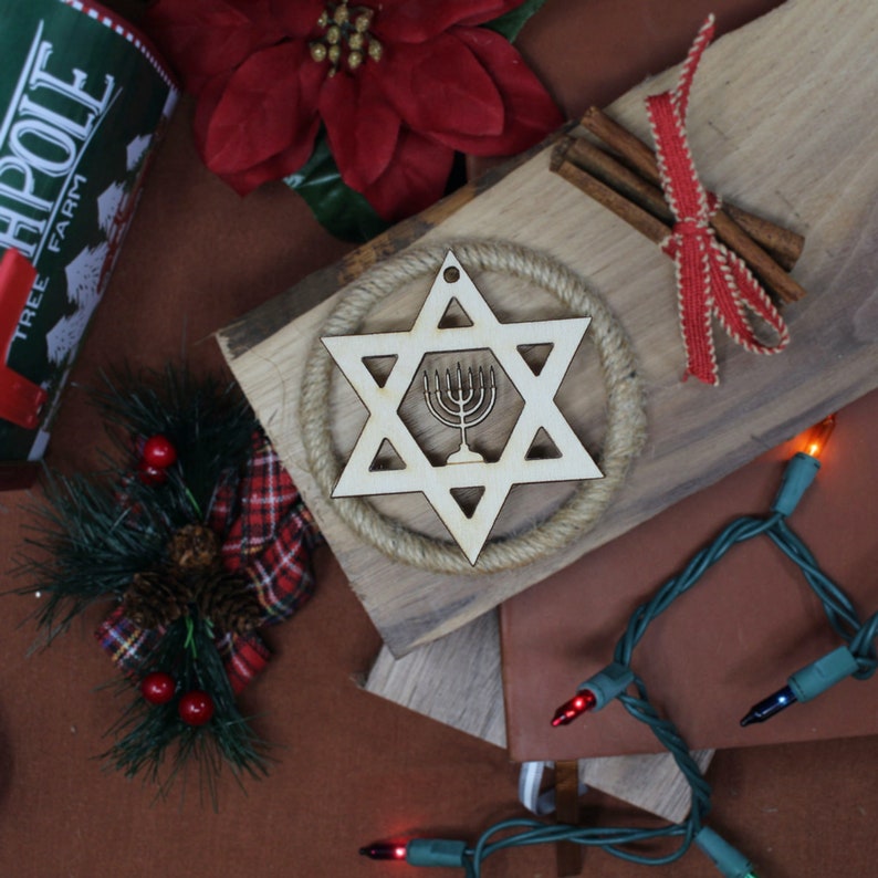 Star of David Ornament Hanukkah Gift, Home Decorations, Party Gifts, Festive Hanukkah, Personalized Hanukkah, Custom Hanukkah image 1