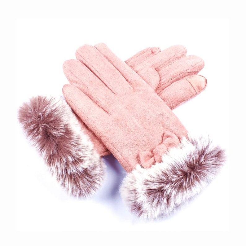 Winter Gloves Women's Fuzzy Gloves Cotton Outdoor Etsy