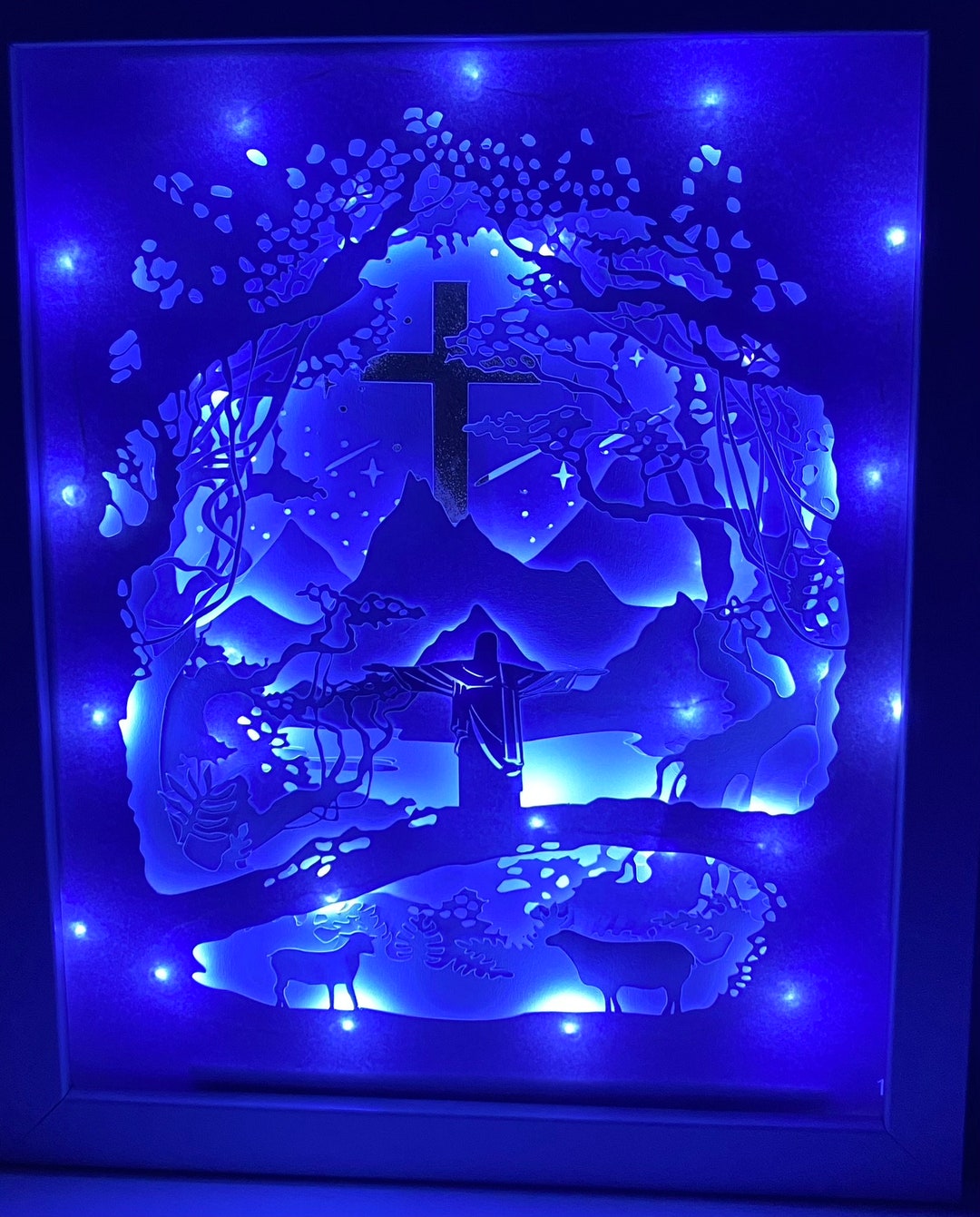 Gold Cross Light Box - Etsy