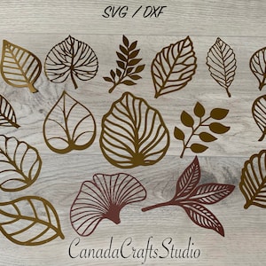 Skeleton Leaves Bundle, SVG/DXF files for electronic cutting machines
