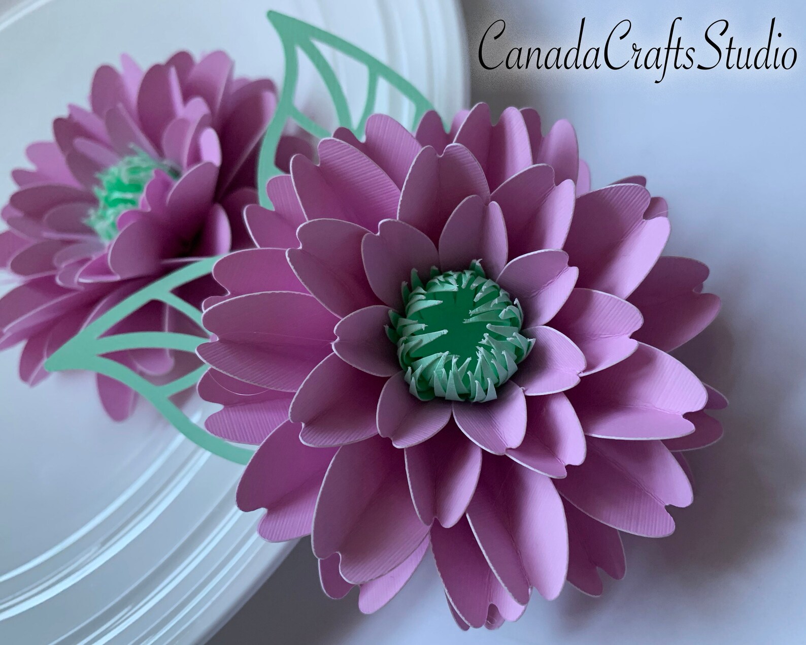 Small Paper Flower Template SVG DXF 85 Etsy