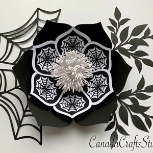 SVG Halloween Paper Flowers, Svg Spider Web - Etsy