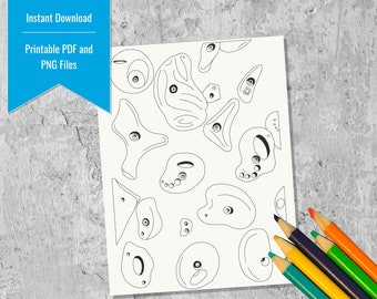 Climbing Holds Coloring Page | Rock Climbing | Bouldering | Coloring Pages