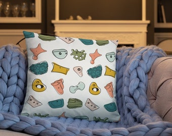 Rock Climbing Holds Throw Pillow - All Over Print