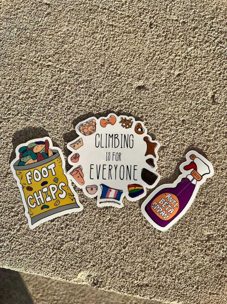 Rock Climbing Sticker Pack Rock Climbing Stickers Beta Spray Rock