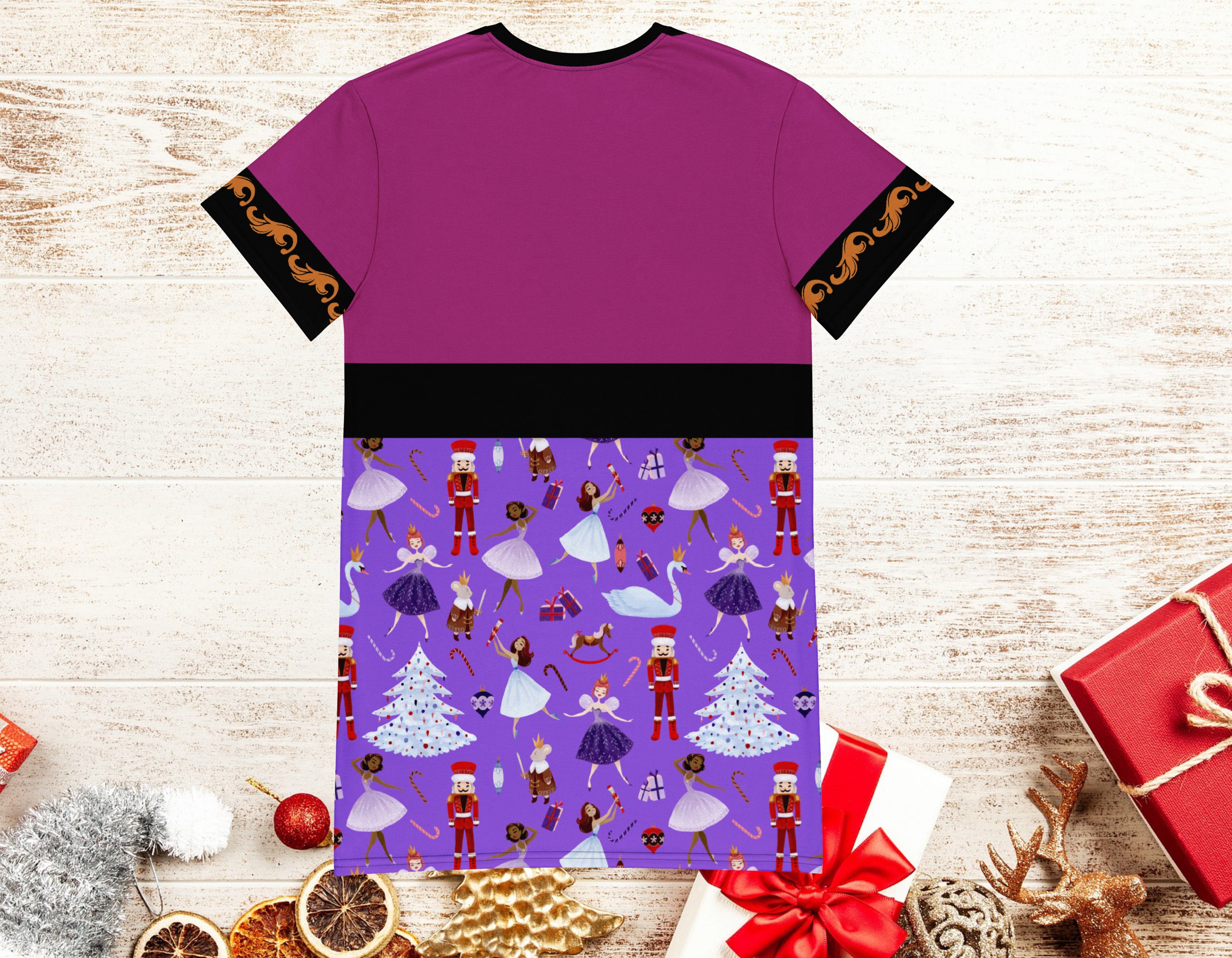 Nutcracker Christmas Tshirt Dress for Women or Teens Purple Etsy