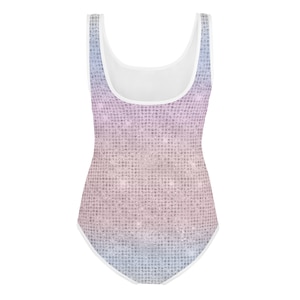 Taylor inspired Concert outfit, girls sizes, pastel, faux jewels, bejeweled, pink purple blue ombre, Swimsuit (not real sparkles or jewels)