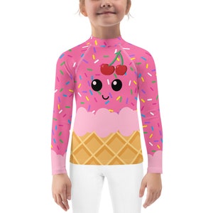 Kinder süßes Eis Halloween Kostüm, Langarm Rash Guard