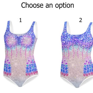 Taylor inspired Concert outfit for girls, printed on jewels, bejeweled, pink blue Swimsuit, Halloween costume not real sparkles or jewels image 1