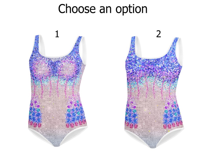 Taylor inspired Concert outfit for girls, printed on jewels, bejeweled, pink blue Swimsuit, Halloween costume not real sparkles or jewels image 1