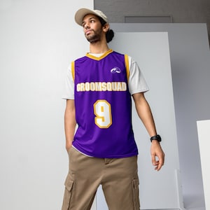 Bachelor party basketball jersey, custom groom shirt, gift for him, Recycled unisex basketball jersey