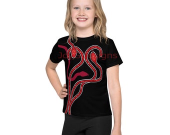 Kids Taylor inspired red snake t-shirt, concert outfit, Halloween costume (not real sparkles, design is printed on fabric)