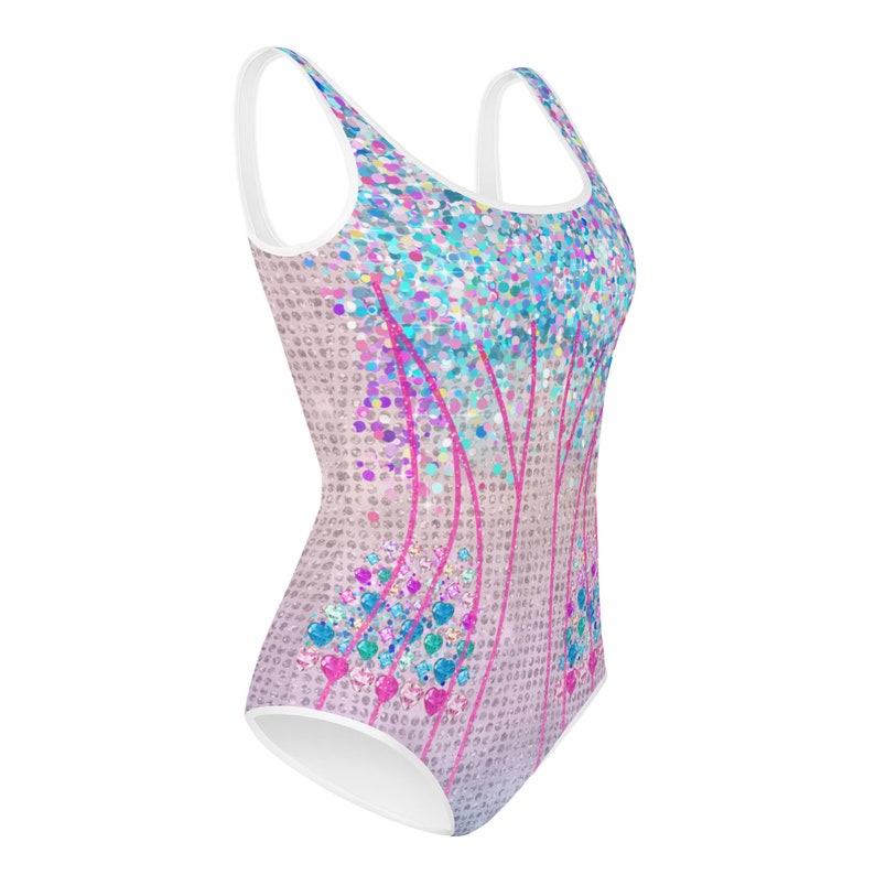 Taylor inspired concert outfit for girls, Youth Swimsuit, Halloween costume, not real sparkles, jewels or sequins, design is printed on image 5