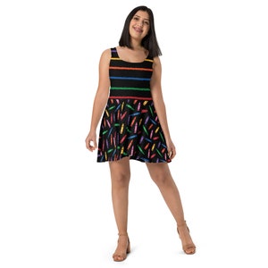Teacher crayon dress, back to school outfit