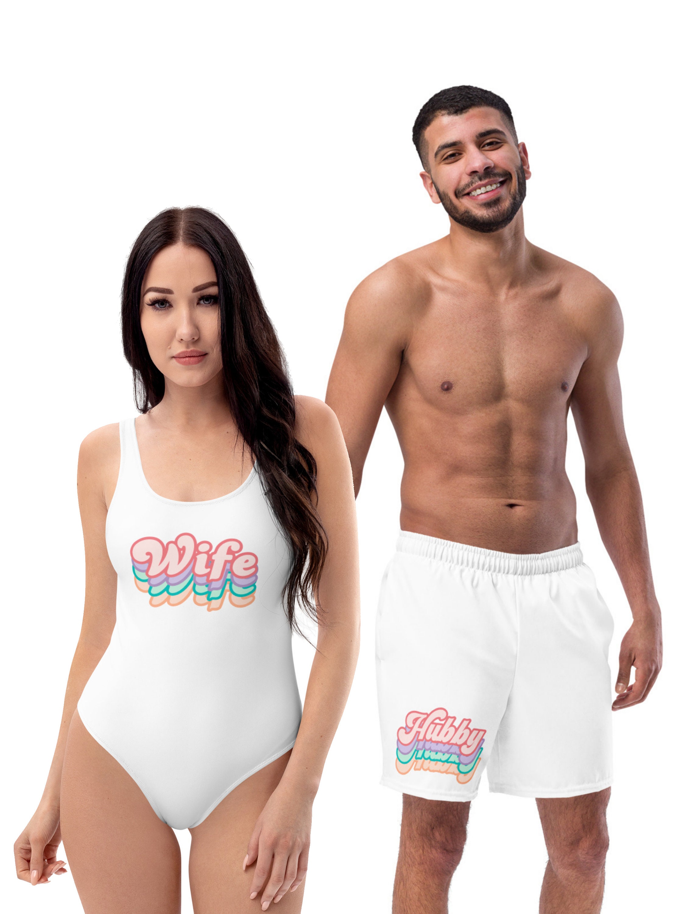Just Married Matching Swimsuits Etsy
