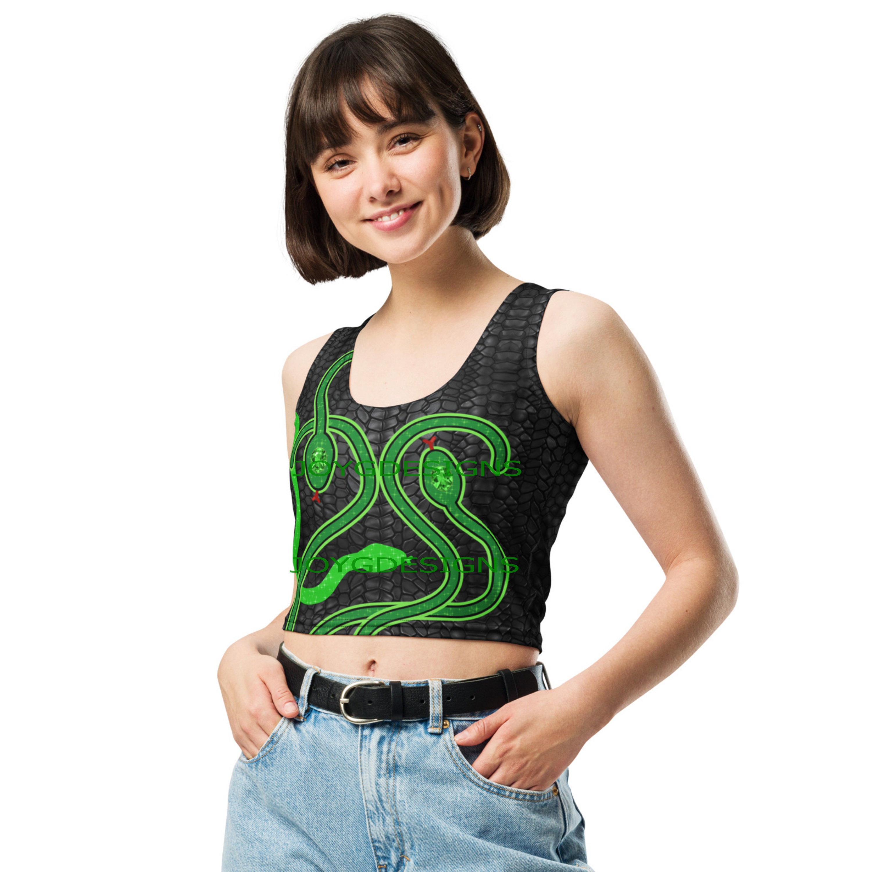 【CPGN】Snake Ribbon Crop 半袖T 2色 Snake Tube Top - Etsy