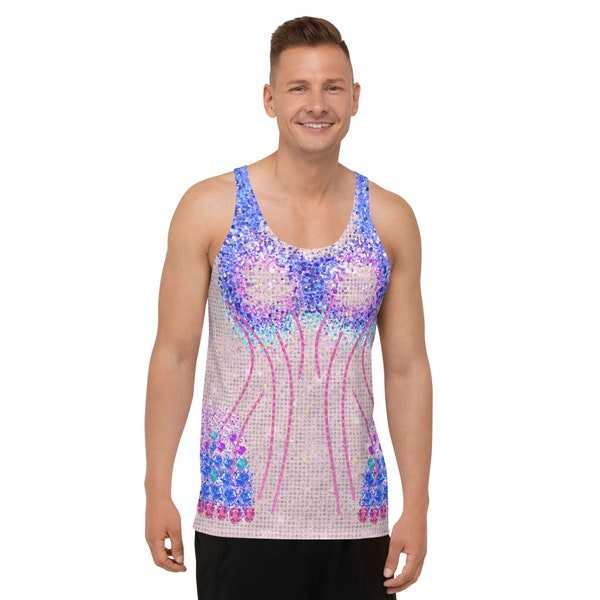 Taylor inspired concert outfit for men, Unisex Tank Top, (not real jewels or sparkles, printed onto fabric)