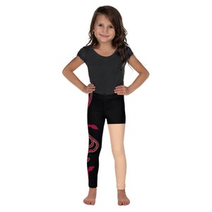 Kid's Taylor inspired red snake Leggings, concert outfit, Halloween costume, (Not real sparkles, printed on fabric)