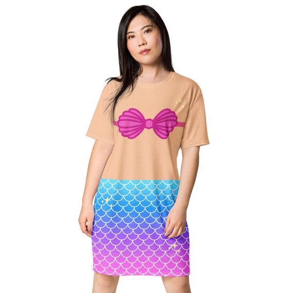 Mermaid Seashell T-Shirt Birthday Gift Costume For Adults Mermaid Seashell T-Shirt Birthday Gift Costume For Adults