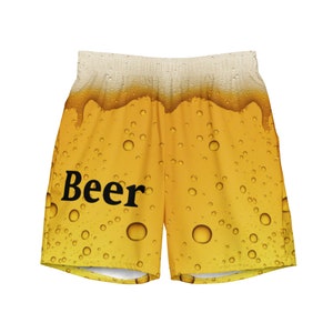 Men&#39;s beer swim trunks, festival outfit, rave outfit, gift for him, Father&#39;s day gift, 21st birthday gift, funny swim trunks