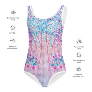 Pop Star Pop star concert outfit little kids, Swimsuit, Halloween costume, (not real sparkles, sequins or jewels, design is printed on)