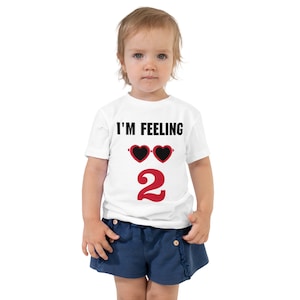 Pop star Toddler birthday shirt, I&#39;m feeling, heart sunglasses,  Short Sleeve Tee