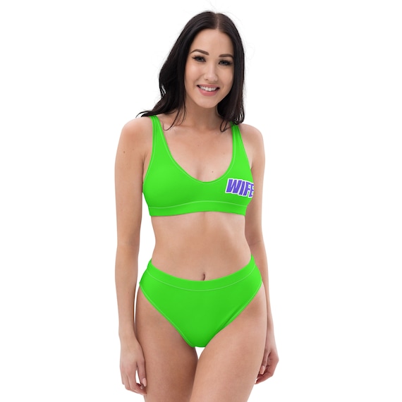 Green neon shop bathing suits