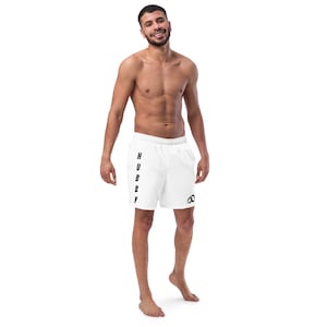Groom Men&#39;s swim trunk shorts, Personalized Hubby Swimsuit, Mr., Newlywed, Just married, Honeymoon, bachelor party Men&#39;s swim trunks