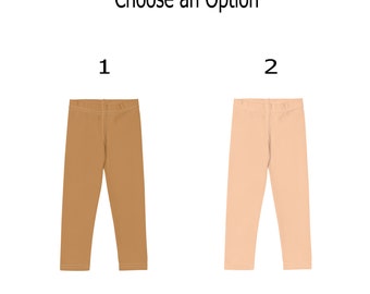 Skin tone colored toddler and little Kid's Leggings