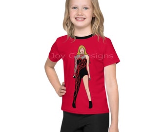 Taylor inspired rep shirt, cartoon, fan art, Kids crew neck t-shirt