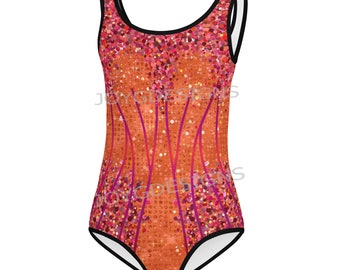 New Taylor inspired Paris lover era bodysuit, girls costume, Kids Swimsuit (not real glitter or sequins, design is printed onto fabric)
