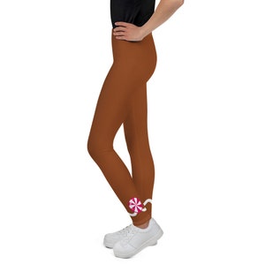 Pantalon en pain d&#39;épice pour adolescents et préadolescents. Leggings jeunesse, costume d&#39;Halloween ou de Noël