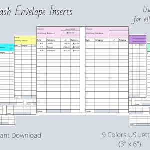 All-in-One Minimalist BOHO Cash Envelope Inserts I Cash Trackers I Printable I Spending Tracker I Budgeting Inserts